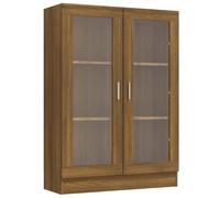 vidaXL Vitrina Estantería Alacena Librería Armario Auxiliar Lateral Libros Estudio Oficina Archivador Madera Contrachapada Roble Marrón