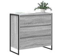 vidaXL Vitrina Gris Sonoma 79 x 36 x 75.5 cm Madera contrachapada, Sala de Estar, Rectangular, Muebles duraderos para Espacios Modernos, diseños Elegantes para Todos los hogares, Comodidad y Funciona