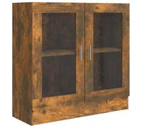 Vitrina Madera Contrachapada Roble Ahumado 82,5x30,5x80 Cm Vidaxl