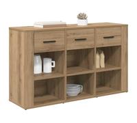 vidaXL Vitrina Roble Artesanal 100 x 30 x 59,5 cm Madera contrachapada, Mueble rústico de Almacenamiento, aparador Rectangular, con cajones amplios, Madera Resistente para Sala y Comedor