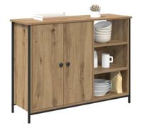 vidaXL Vitrina Roble Artesanal 100 x 33 x 75 cm Madera contrachapada, Aparador Moderno, diseño Rectangular, Almacenamiento Duradero, Elegante Mueble para Comedor, versátil Organizador de Cocina
