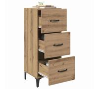 vidaXL Vitrina Roble Artesanal 34,5 x 34 x 90 cm Madera contrachapada, Aparador Rectangular Moderno, Amplio Almacenamiento, Madera de Calidad Duradera, Muebles para Sala de Estar, Unidad de organizac