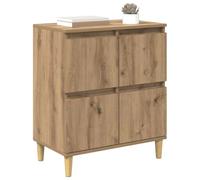 vidaXL Vitrina Roble Artesanal 60 x 35 x 70 cm Madera contrachapada, Almacenamiento para Comedor, aparador rústico, Mueble de Madera, Organizador versátil y Chic