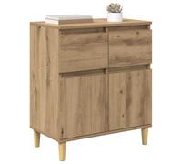 vidaXL Vitrina Roble Artesanal 60 x 35 x 70 cm Madera contrachapada, Aparador Rectangular Moderno, Armario de Almacenamiento práctico, Organizador Elegante para la Sala