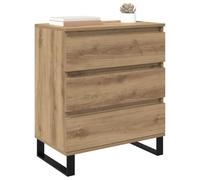 vidaXL Vitrina Roble Artesanal 60 x 35 x 70 cm Madera contrachapada, Sideboard Moderno, Rectangular, Elegante Almacenamiento, Unidad Interior versátil, organización práctica