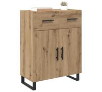 vidaXL Vitrina Roble Artesanal 69,5 x 34 x 90 cm Madera contrachapada, Aparador Moderno, diseño Rectangular, Madera Resistente, Amplio Espacio Interior para organizar tu Sala