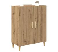 vidaXL Vitrina Roble Artesanal 70 x 34 x 90 cm Madera contrachapada, Aparador Moderno para Sala, Rectangular y rústico, con Amplio Espacio de Almacenamiento y piernas cónicas