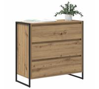 vidaXL Vitrina Roble Artesanal 79 x 36 x 75.5 cm Madera contrachapada, Sala de Estar, Rectangular, Muebles duraderos para Espacios Modernos, diseños Elegantes para Todos los hogares, Comodidad y func