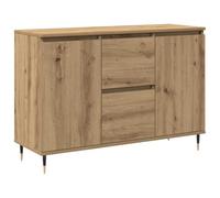 vidaXL Aparador Vitaxl con Puertas y cajones de Roble Artesanal, Mueble de Almacenamiento Interior 101.5 x 35 x 70 cm. Ideal para Comedor, Sala Moderna y organización de Muebles rectangulares.