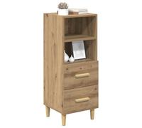 vidaXL Vitrina Roble Artisan 34 x 34.5 x 90 cm Madera contrachapada, Armario Moderno, Unidad de Almacenamiento Rectangular, cómodo aparador, Minimalista Sala