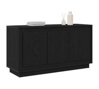 vidaXL Gabinete Buffet Moderno de Roble Negro con Estantes Ajustables para Almacenamiento de Comedor Elegante Estructura Sólida Acabado Mate 150Cm de Largo 3 Puertas Ideal para Organización del Hogar