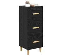 vidaXL Vitrina Roble Negro 34.5 x 34 x 90 cm Madera contrachapada