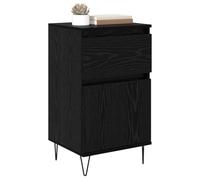 vidaXL Vitrina Roble Negro 35 x 40 x 70 cm Madera contrachapada, Armario para Sala, solución de Almacenamiento Rectangular, Mueble Moderno, Organizador Compacto, Ahorra Espacio