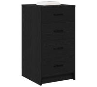 vidaXL Vitrina Roble Negro 40 x 41 x 75 cm Madera contrachapada, Aparador contemporáneo, Mueble Rectangular con cajones, Cabinet Moderno para organizar tu Sala