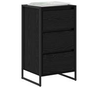 vidaXL Vitrina Roble Negro 42 x 36 x 75.5 cm Madera contrachapada, Sala de Estar, Rectangular, Diseños duraderos para Espacios acogedores, Ideal para Decorar con Estilo y funcionalidad, Toques Modern