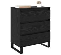 vidaXL Vitrina Roble Negro 60 x 35 x 70 cm Madera contrachapada, Sideboard Moderno, Rectangular, Elegante Almacenamiento, Unidad Interior versátil, organización práctica
