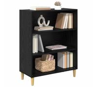 vidaXL Vitrina Roble Negro 69,5 x 32,5 x 90 cm Madera contrachapada, Sideboard contemporáneo para el salón, Elegante, con Gran Capacidad, ¡solución práctica para el Almacenamiento