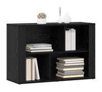 vidaXL Vitrina Roble Negro 80 x 30 x 53 cm Madera contrachapada, Aparador Rústico, Mueble Rectangular, Almacenaje Funcional, Organizador Chic para Esenciales del Salón