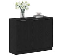 vidaXL Buffet Sideboard Moderno de Roble Negro Construcción Robusta Solución de Almacenamiento Elegante para Comedor y Sala de Estar Muebles Versátiles para Interiores con 3 Puertas con Bisagras Cont