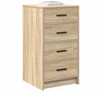 vidaXL Mueble buffet contemporáneo de roble sonoma con 4 cajones para comedor o salón acabado texturizado solo para uso interior