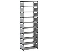 vidaXL Zapatero 10 niveles gris 54x28x158 cm tejido no tejido
