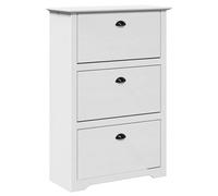 vidaXL Zapatero BODO Blanco 80x35x118 cm, Zapatero, Armario para Guardar Zapatos, Zapatero, Armario para Zapatos, Organizador de Zapatos