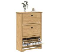 vidaXL Zapatero BODO Marrón Miel 80 x 35 x 118 cm Madera contrachapada, Almacenaje Moderno de Zapatos, Organizador Interior, Estante Funcional, Rack para Entrada, soluciones Minimalistas