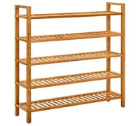 vidaXL Zapatero con 5 Estantes Organizador Zapatos Armario Pasillo Entrada Almacenaje Muebles Estantería 100x27x100 cm Madera Maciza de Roble