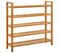 vidaXL Zapatero con 5 Estantes Organizador Zapatos Armario Pasillo Entrada Almacenaje Muebles Estantería 100x27x100 cm Madera Maciza de Roble
