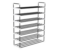 vidaXL Zapatero 7 Estantes Negro Metal y Plástico Organizador Zapatos Calzado