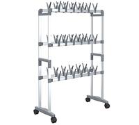 vidaXL Zapatero con Ruedas Plateado Mueble Organizador Armario Pasillo Apilable Espacio Almacenamiento Sala de Estar Comedor Salón en Casa
