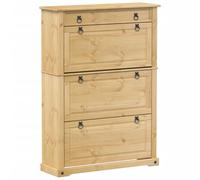vidaXL Zapatero Corona Madera Maciza de Pino 99x32x138 cm