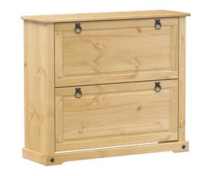 vidaXL Zapatero Corona Madera Maciza de Pino 99x32x85 cm