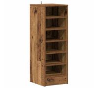 vidaXL Mueble zapatero de aglomerado Madera Vieja 32x35x92 cm