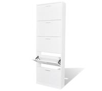 vidaXL Zapatero de Madera Blanco 5 Compartimentos Mueble Almacenaje de Zapato