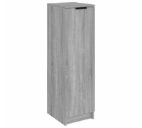 vidaXL Zapatero Armario Estantería Pasillo con Puertas Organizador Pared Jarrones Adornos Decoración de Madera Contrachapada Gris Sonoma