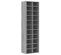 vidaXL Zapatero de Madera contrachapada Gris Sonoma 54x34x183 cm