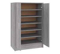 vidaXL Zapatero organizador Soporte para armario y pasillo Contrachapada Gris Sonoma 60x35x92 cm