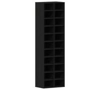vidaXL Zapatero de Madera contrachapada Roble Negro 54x34x183 cm, Zapatero, Armario para Guardar Zapatos, Organizador de Zapatos, Estante para Zapatos