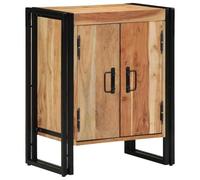 vidaXL Cabinet de Zapatos Negro 30x30x40 cm Madera Maciza de Acacia y Acero