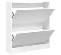 vidaXL Zapatero de Madera de ingeniería Blanco 80x21x87,5 cm