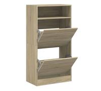 vidaXL Zapatero de madera de ingeniería Roble Sonoma 60x34x116 cm