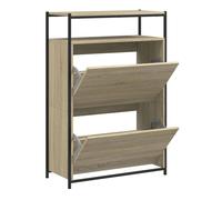 vidaXL Zapatero de madera de ingeniería Roble Sonoma 75 x 34 x 112 cm