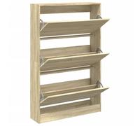 vidaXL Zapatero de Madera de ingeniería Roble Sonoma 80x21x125,5 cm