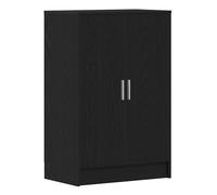 vidaXL Zapatero de Madera de Roble Negro, Organizador de Zapatos, Estante para Guardar Zapatos, Armario Zapatero, 60x35x92 cm
