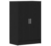 vidaXL Zapatero de Madera de Roble Negro, Organizador de Zapatos, Estante para Guardar Zapatos, Armario Zapatero, 60x35x92 cm