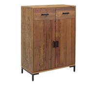 Vidaxl zapatero de madera maciza de pino 75x40x110 cm
