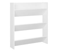 vidaXL Zapatero de Pared Colgante Organizador de Zapatos Armario Pasillo Almacenaje Estantería Muebles Blanco Madera Contrachapada 80x18x90 cm