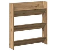 vidaXL Zapatero de Pared Madera ingeniería Roble Artisan 80x18x90 cm, Zapatero, Mueble de Zapatos, Organizador de Zapatos, Armario para Zapatos