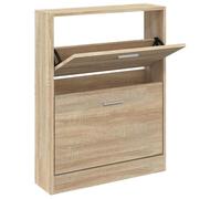 vidaXL Zapatero de roble – Madera de ingeniería, 59×17×81 cm